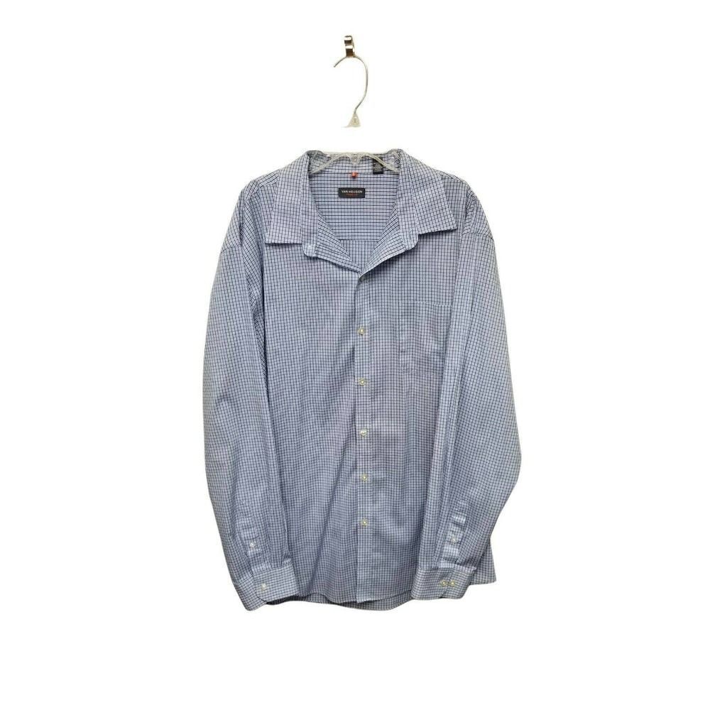 VAN HEUSEN Long Sleeves Traveler Dress Shirt Size 17-17.5